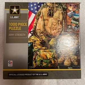 Army and Firefighter theme puzzles, 1000 pcs, EUC, 2 puzzles